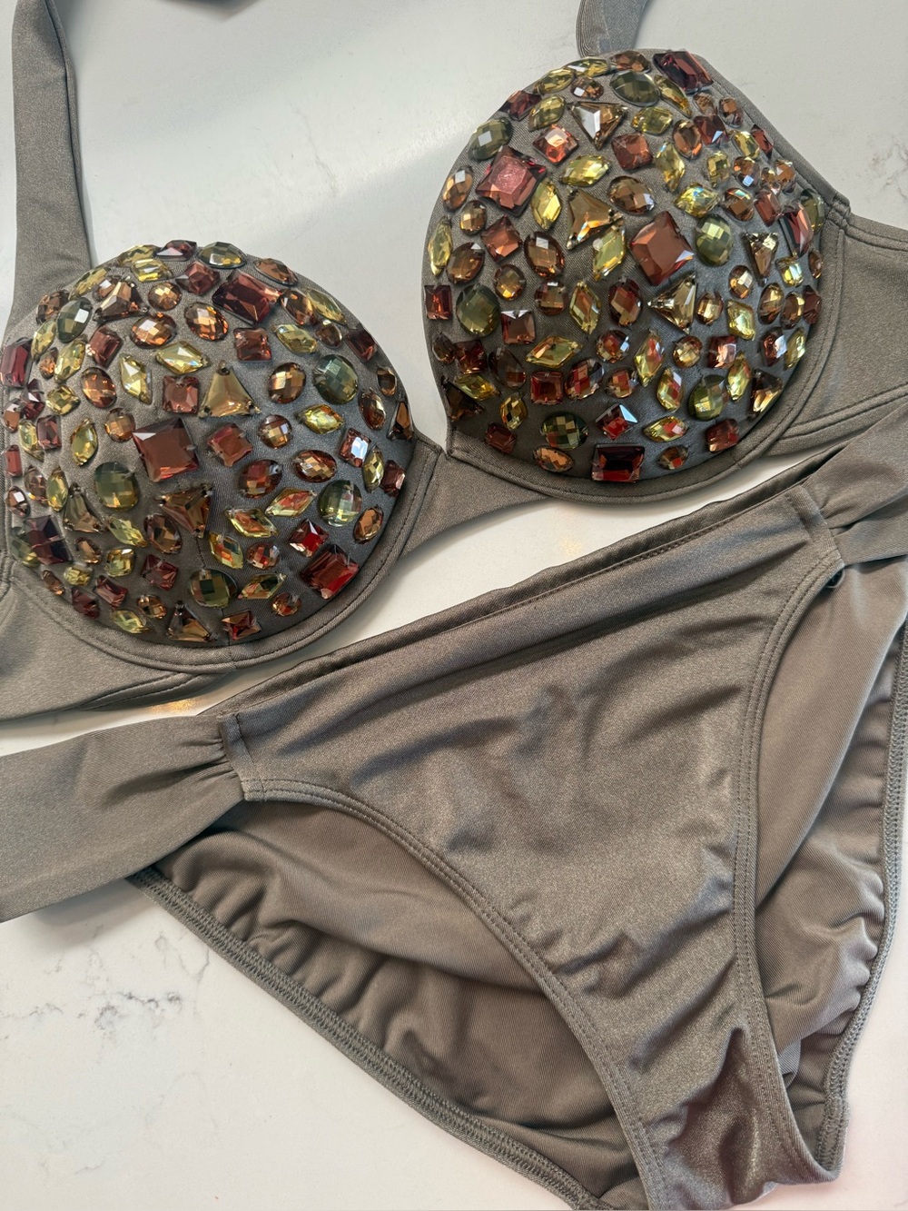 34B/M Vs Victoria’s Secret jeweled Gem Stone Bombshell Miraculous Adds-2Cup Swim
